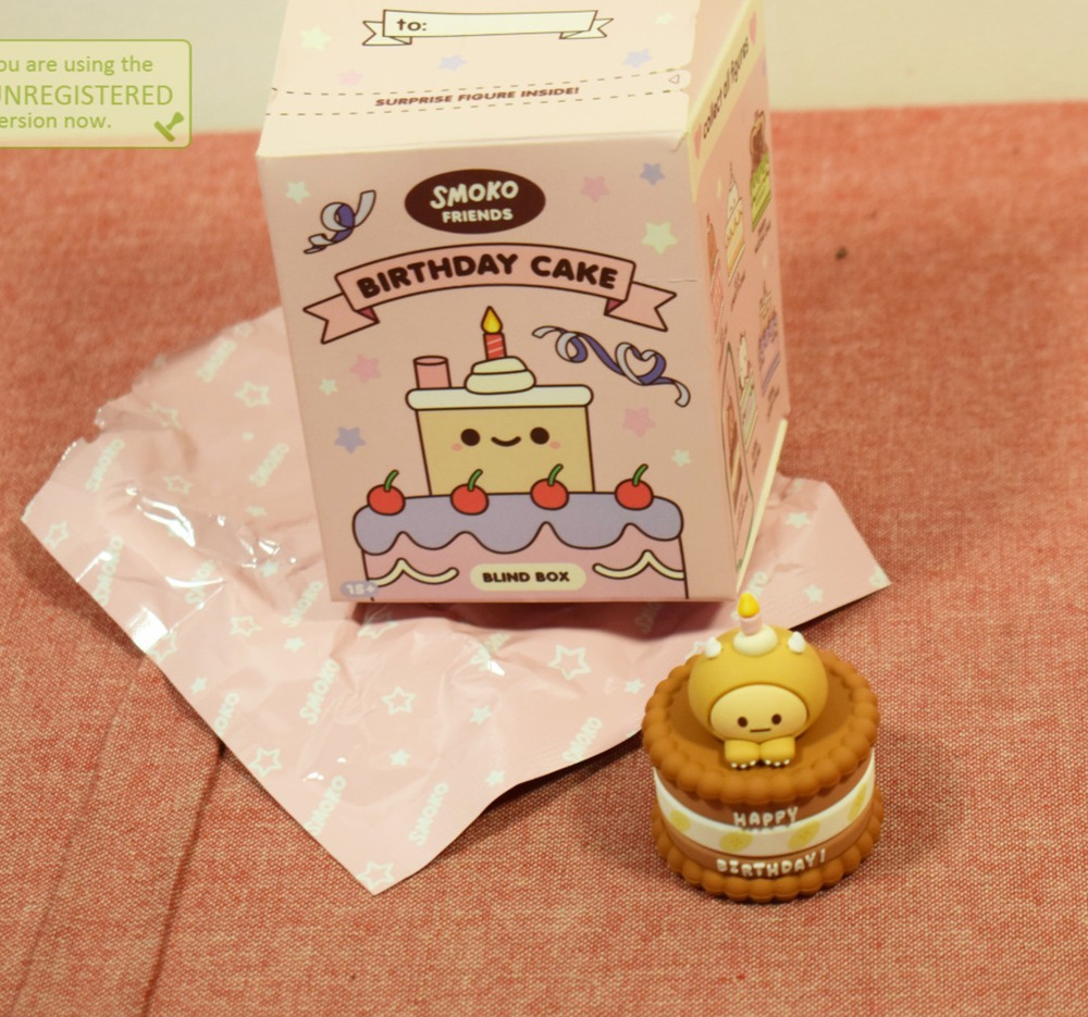 Smoko Friends Birthday Cakes Surprise Box Hank Yeti Choco Banana Cake Figure